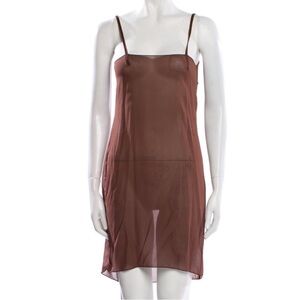 Missoni Brown Sheer Mini Slip Dress